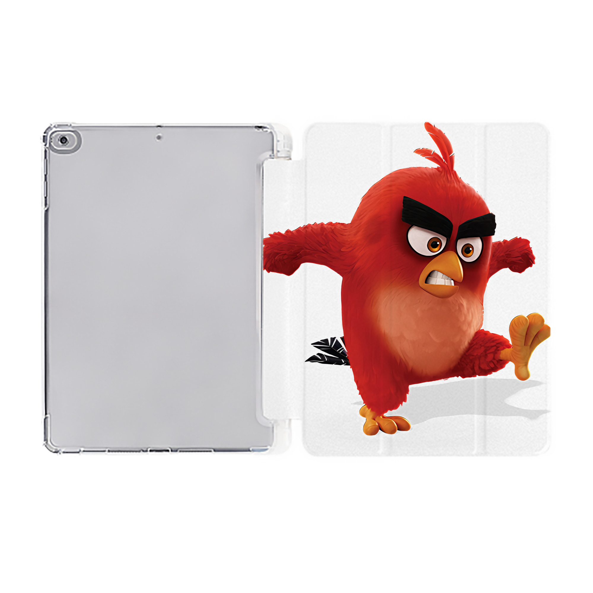 （画像用） Angry Birds アングリーバード IPad ケース ペン収納付き 三つ折りスタンド PUレザー×シリコン 対応機種9.5/10.5/10.9インチ